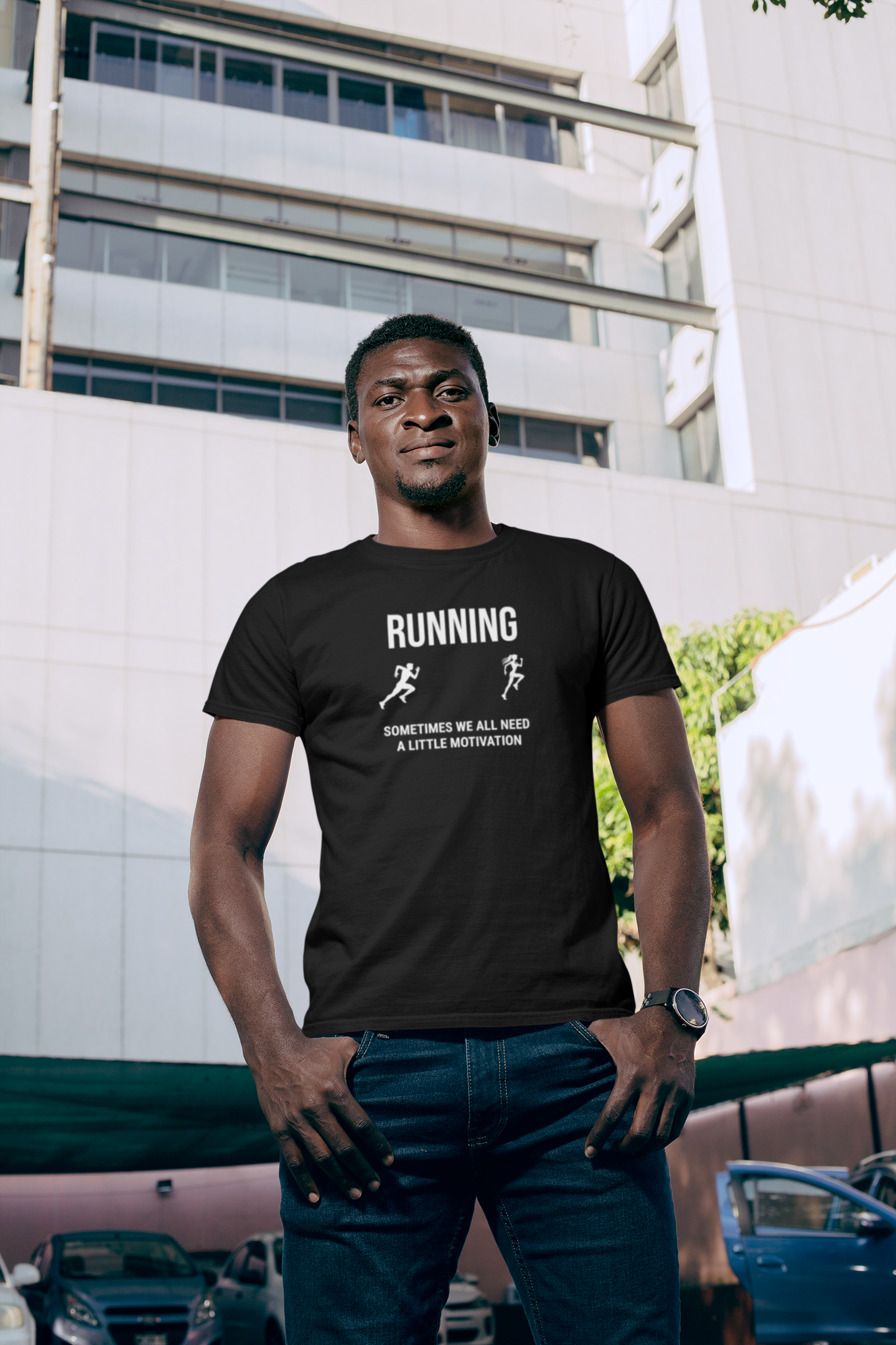 Running Sometimes we all need a little motivation (Love of your life) - 100% Cotton Tee