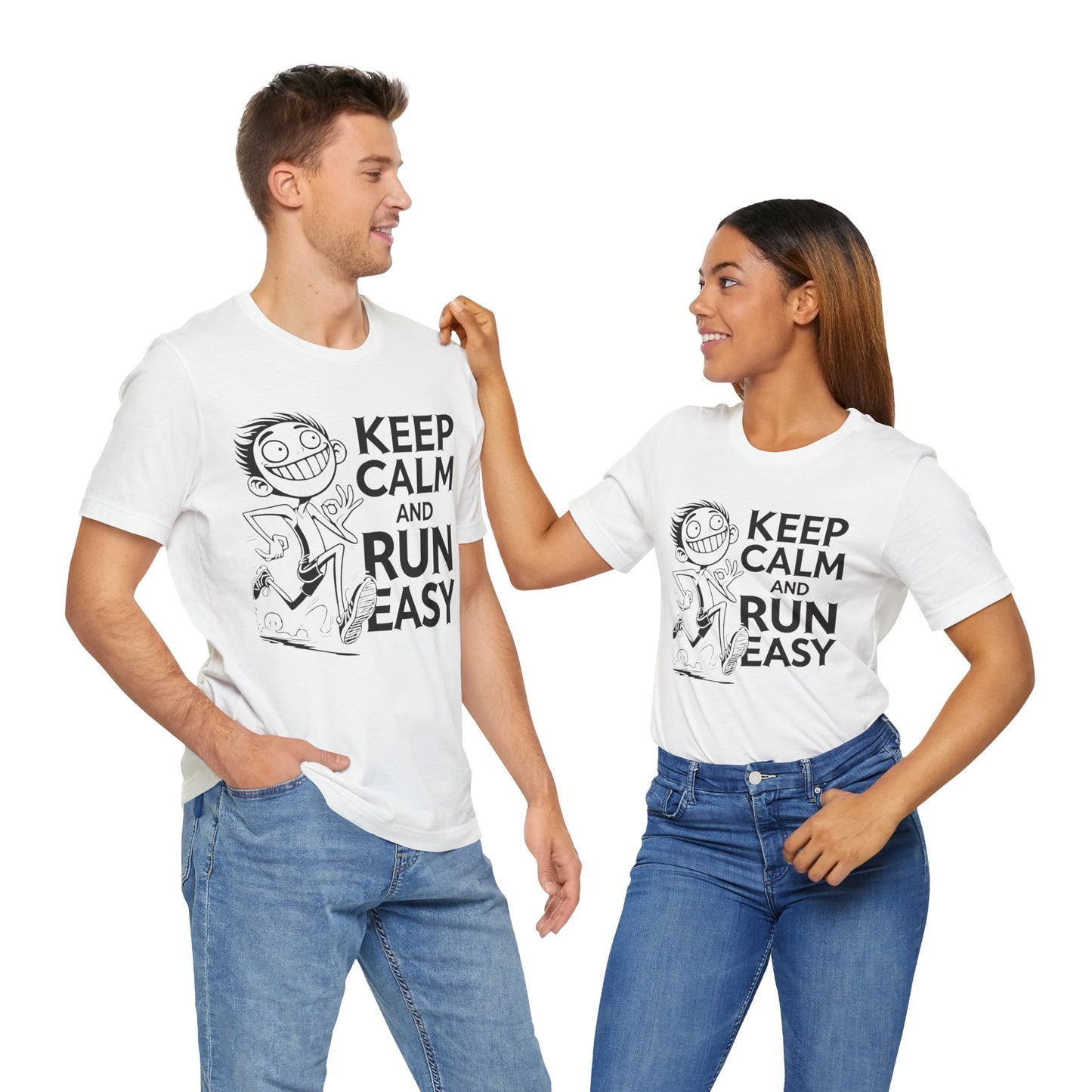 Keep Calm and Run Easy 100% Cotton Tee